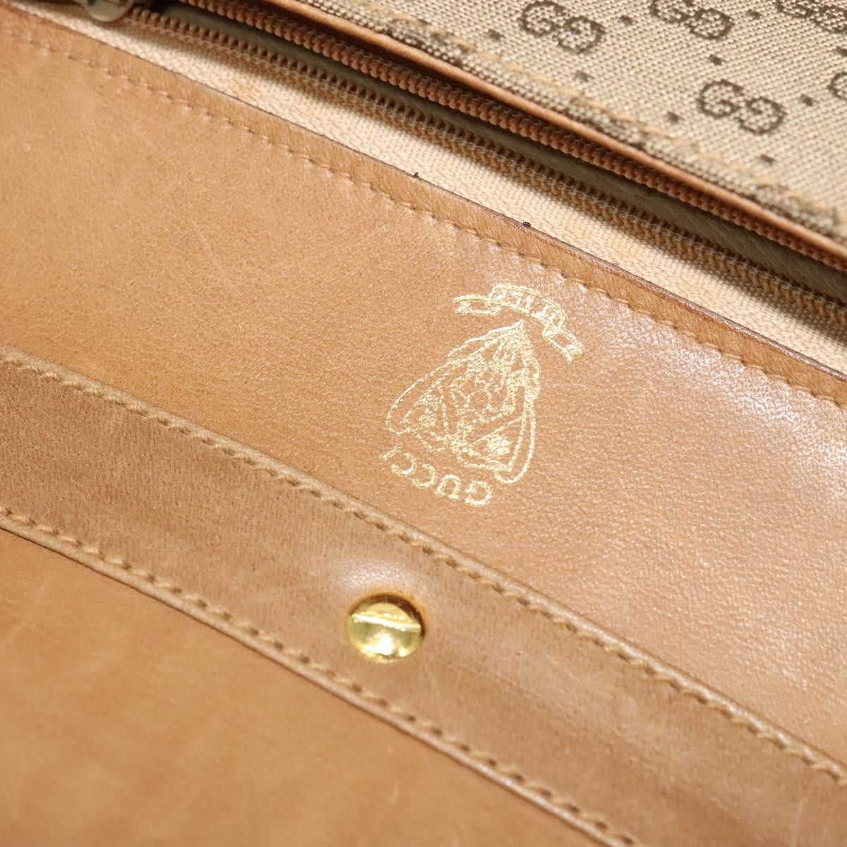 Gucci GUCCI Micro GG Canvas Shoulder Bag Beige Gold Size ONE SIZE - 15 Thumbnail