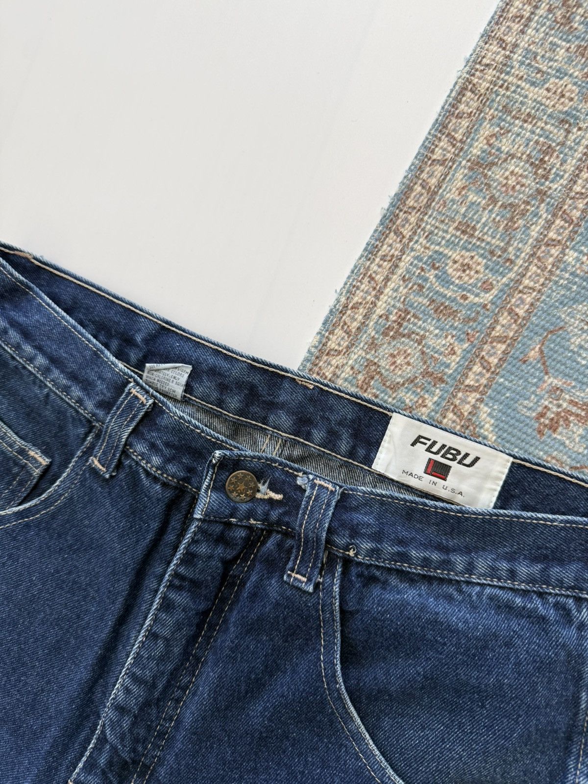 Fubu Vintage FUBU Rap Baggy Made in USA Denim Shorts Size US 32 / EU 48 - 5 Thumbnail