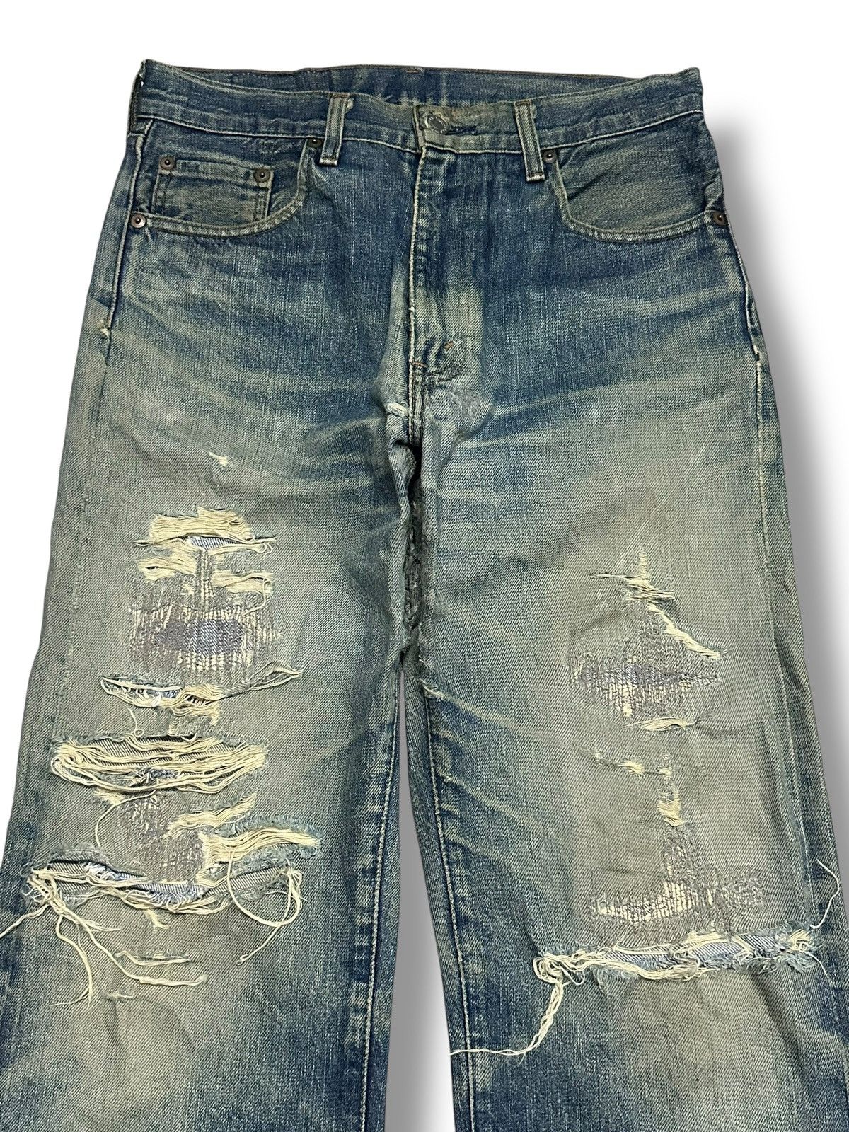 Levi's Levis 90's 502 Big E Vintage Distressed Baggy Style Mudwash Size US 30 / EU 46 - 3 Thumbnail