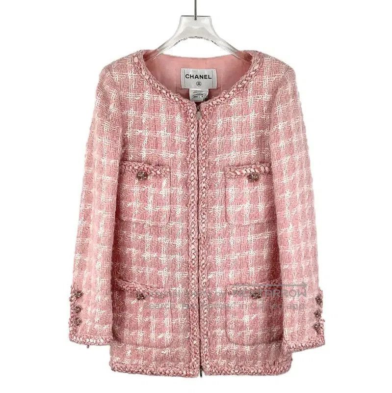 Chanel Pink Wool Women's Jacket .