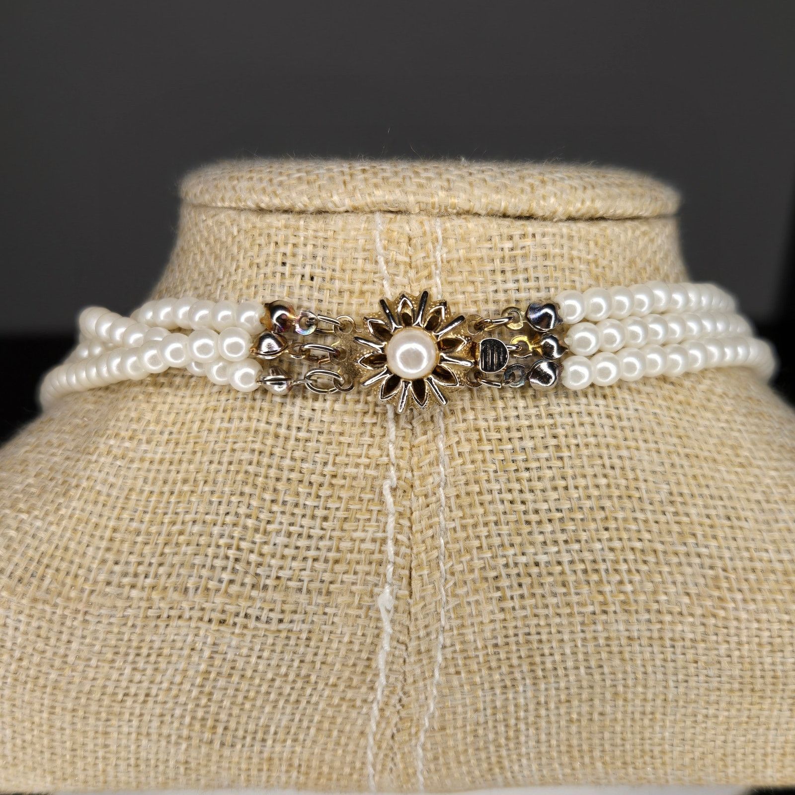 Vintage Vintage 1950s Style Multi-Strand Faux Pearl Necklace Size ONE SIZE - 3 Thumbnail
