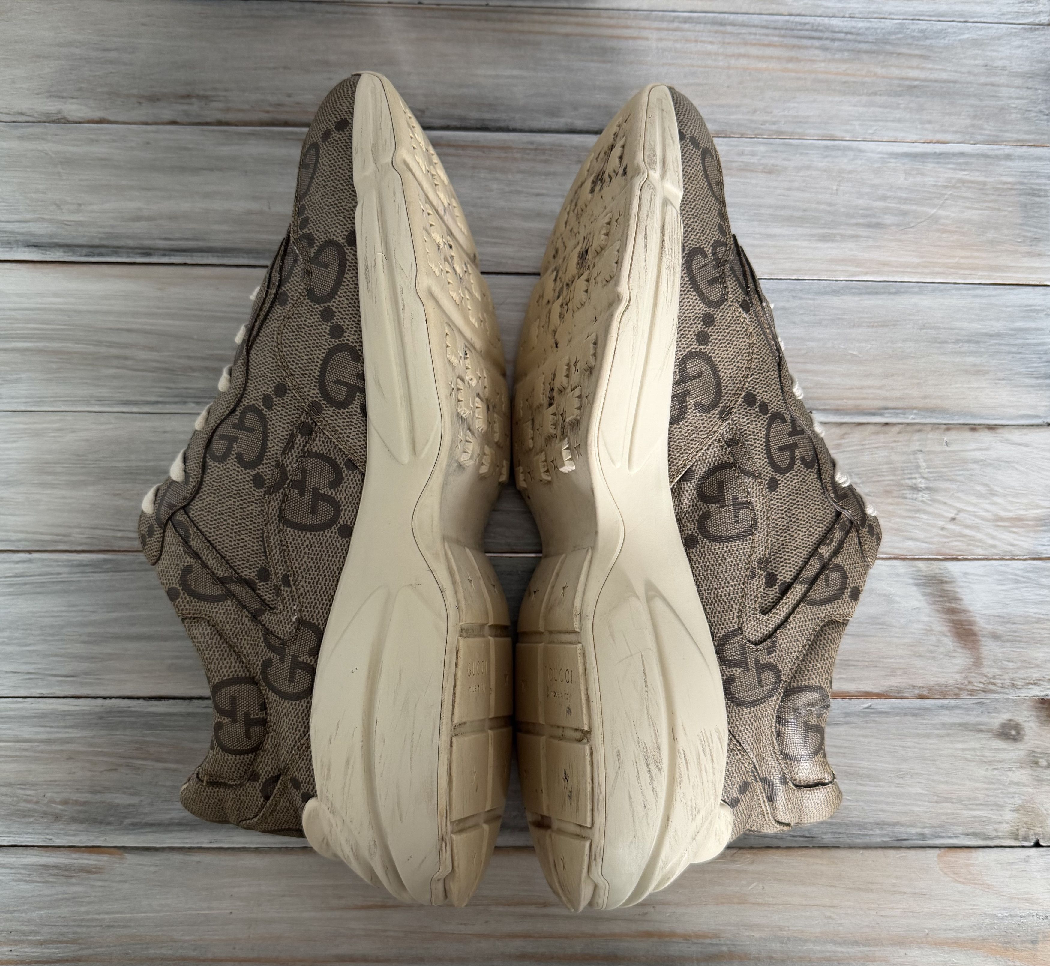 Gucci GUCCI GG Rython 100 Monogram Lace Up Sneakers Made In Italy Size US 11.5 / EU 44-45 - 8 Thumbnail