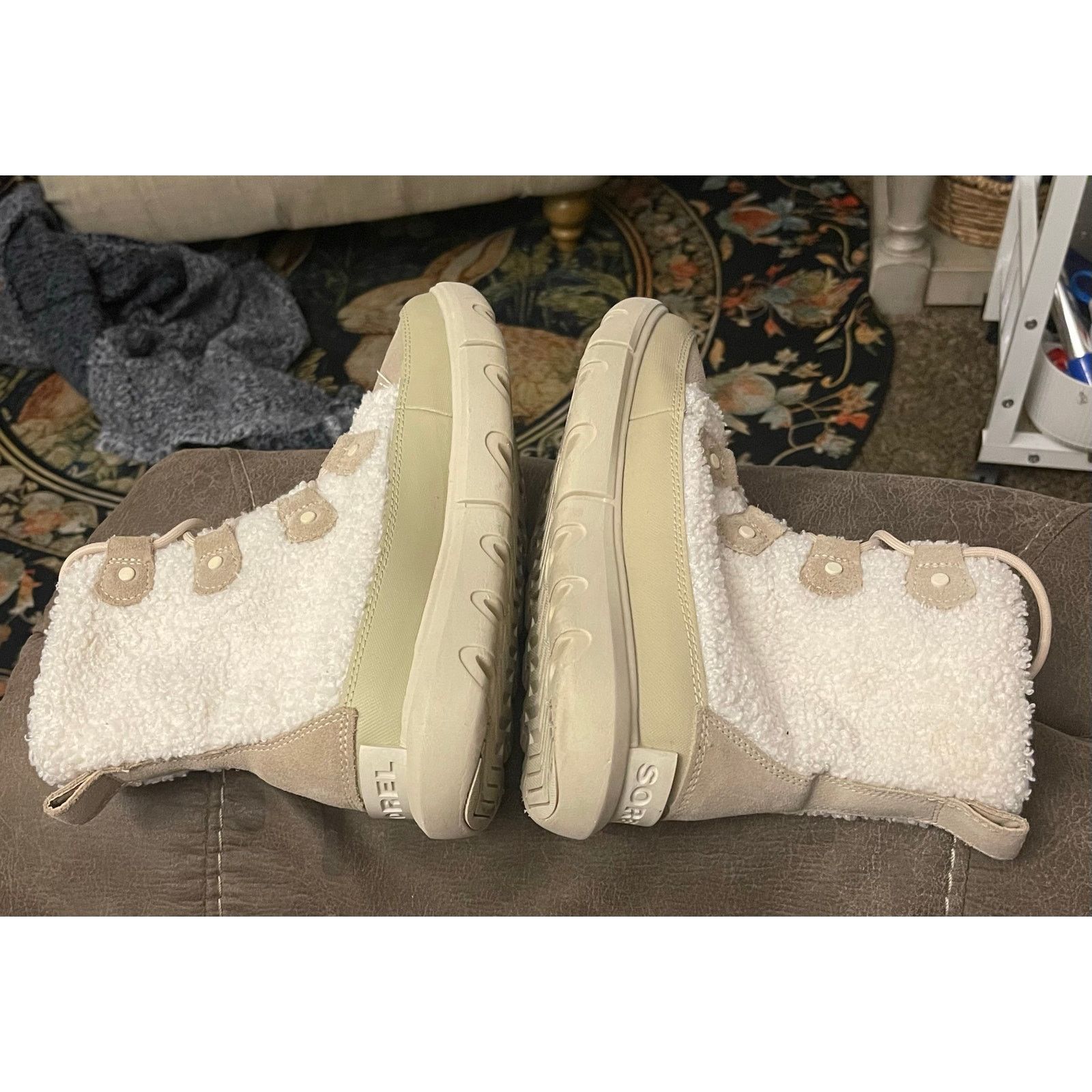 SOREL Sorel Women’s Cream Gray Explorer II Joan Cozy Boots 9.5 Size US 9.5 / IT 39.5 - 8 Thumbnail