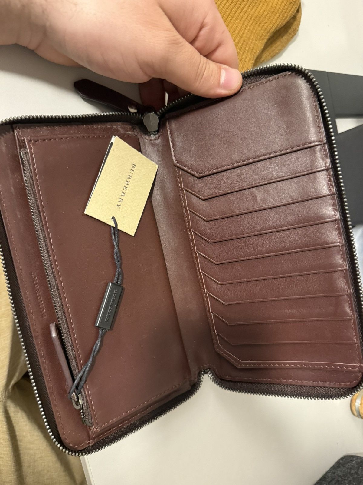 Burberry Burberry Wallet Burgundy With Classic Pattern Size ONE SIZE - 3 Thumbnail
