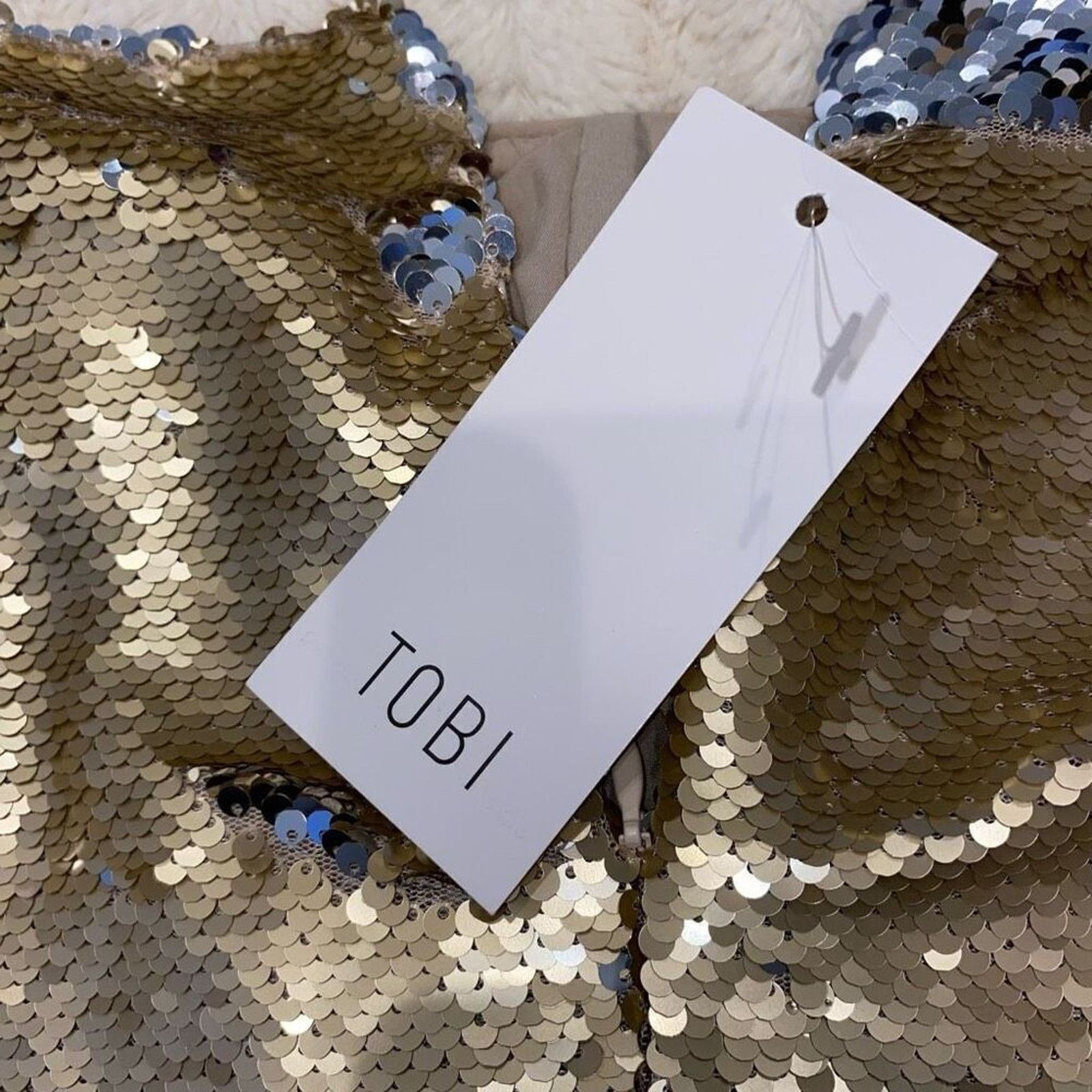 Other Tobi Gold and Silver Sequin Mini Skirt | Sz S, NWT Size 27" / US 4 / IT 40 - 4 Thumbnail