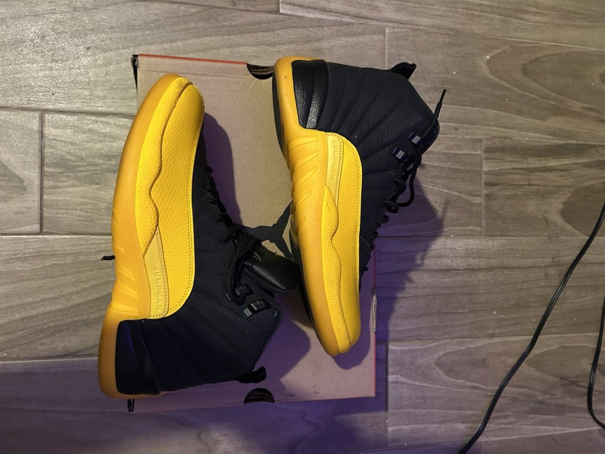 Designer × Jordan Brand Jordan 12s University Gold and Black Size US 9 / EU 42 - 4 Thumbnail
