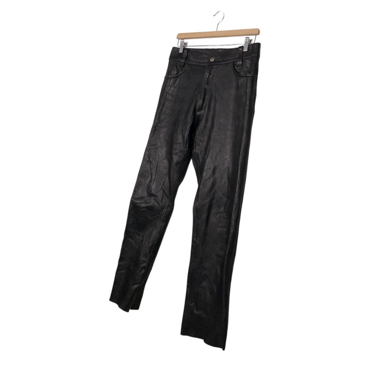 Vintage Vintage B’s Leather Black Genuine Leather Biker Pants Size US 30 / EU 46 - 3 Thumbnail