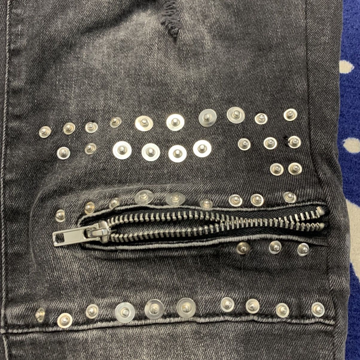 Zara ZARA MAN Rock Star Studded Biker Stretchable Denim Size US 28 / EU 44 - 6 Thumbnail