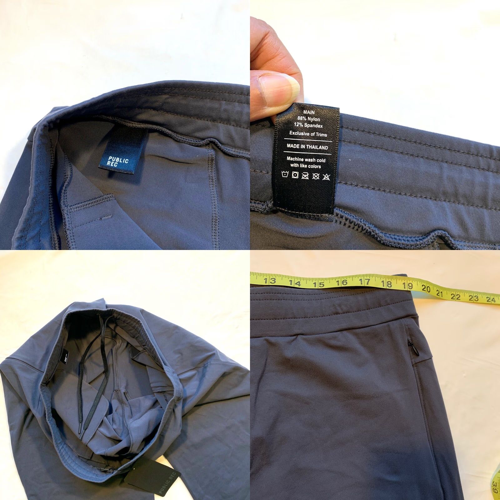 Vintage Public Rec All Day Every Day Pant Pants Mens 40 Gray Nylon Stretch Elastic Waist Jogger 29 Inseam 4-Pocket Logo Zipper NWT Size US 40 / EU 56 - 8 Thumbnail