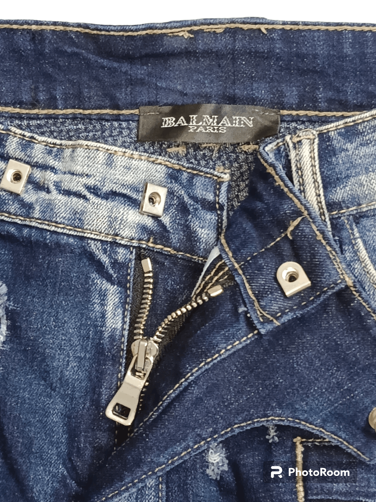 Other Rare💥💥Custom Balmain Elastane Biker Denim Size US 32 / EU 48 - 10 Thumbnail