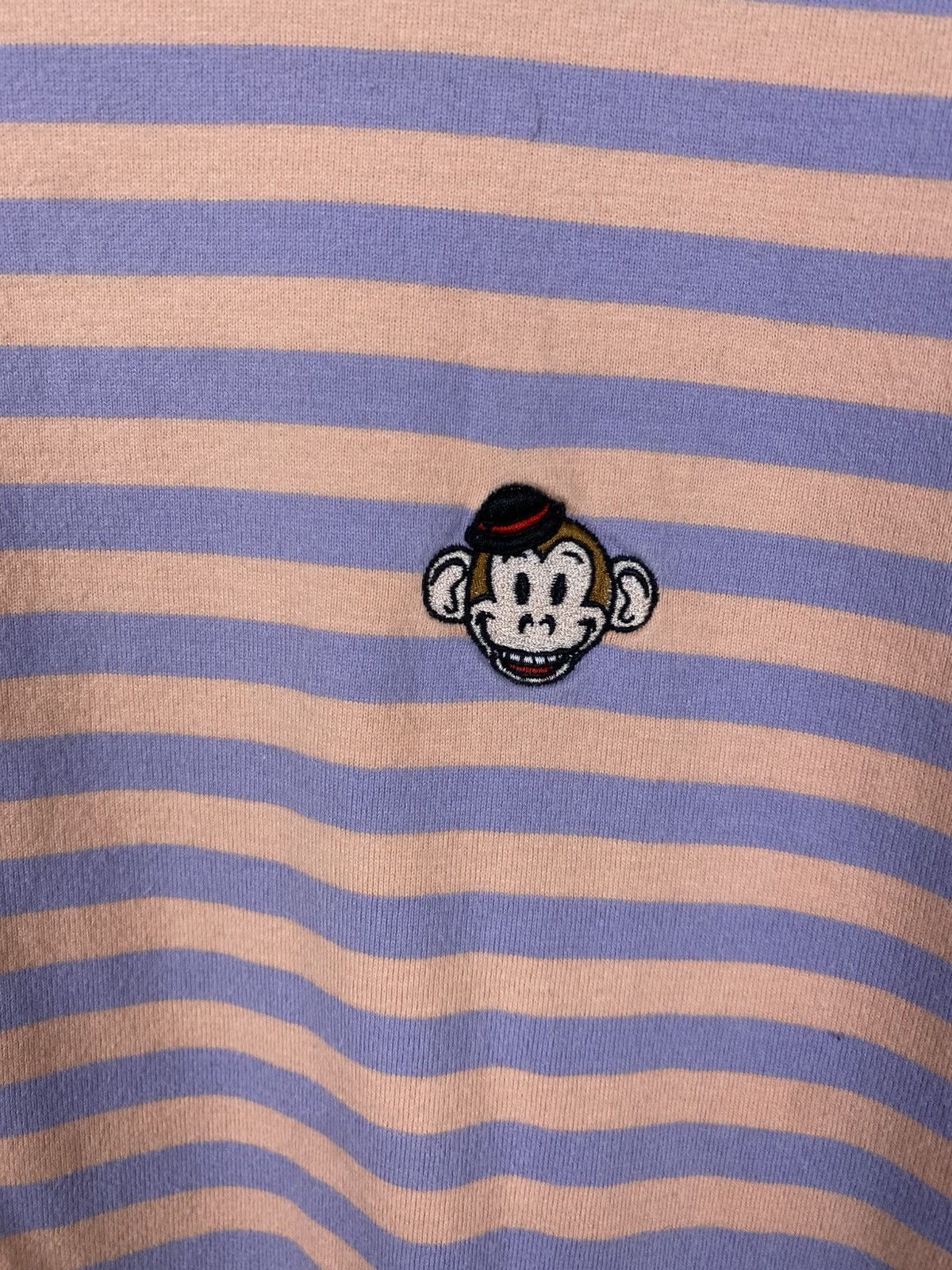 X-LARGE XLARGE Striped Monkey Embroidered T-Shirt Pastel Purple Pink Size US M / EU 48-50 / 2 - 3 Thumbnail