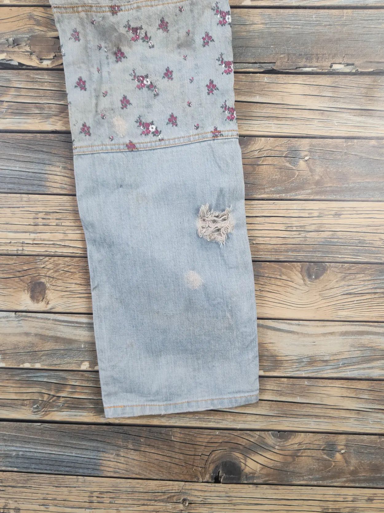 Issey Miyake Sunao Kuwahara japan Patchwork ripped denim pants #46-205xT Size US 30 / EU 46 - 6 Thumbnail
