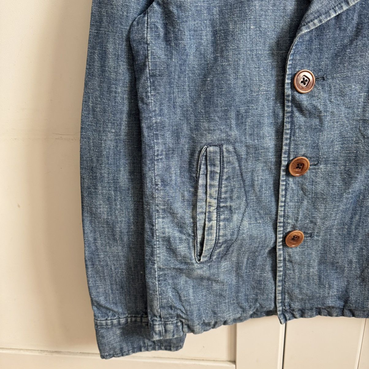 NN07 NN.07 vintage double breasted linen rare peacoat jacket Size US S / EU 44-46 / 1 - 6 Thumbnail