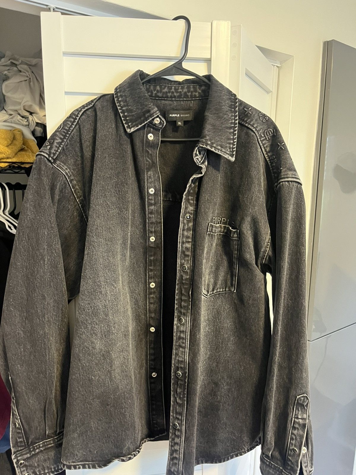 Purple Brand Washed Denim Jacket