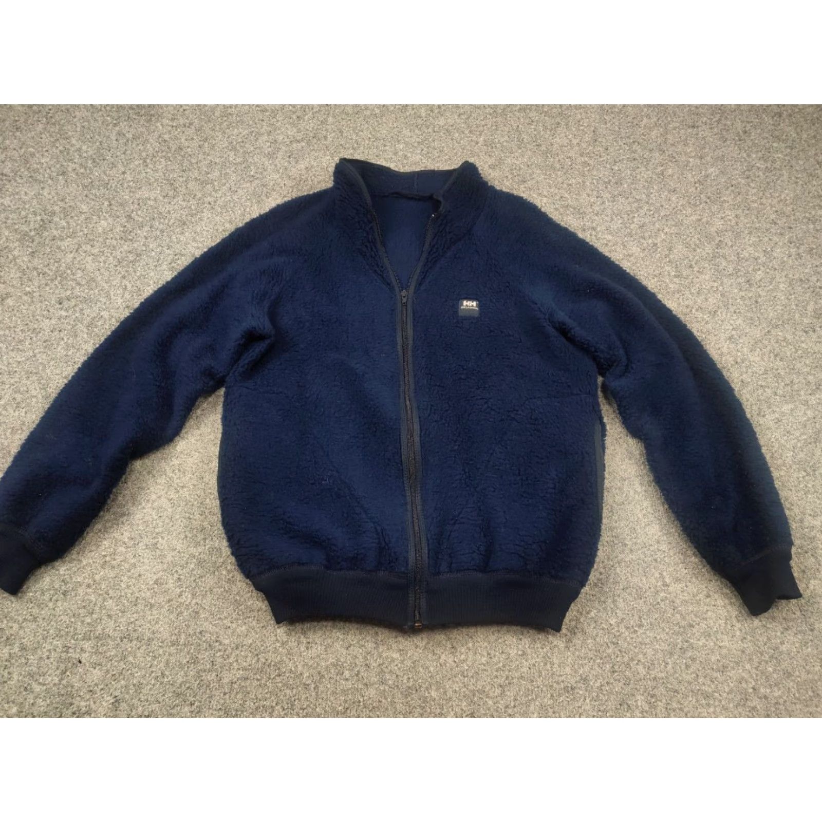 Helly Hansen VINTAGE Helly Hansen Deep Pile Sherpa Fleece Navy Logo Zip Jacket Size US M / EU 48-50 / 2 - 3 Thumbnail