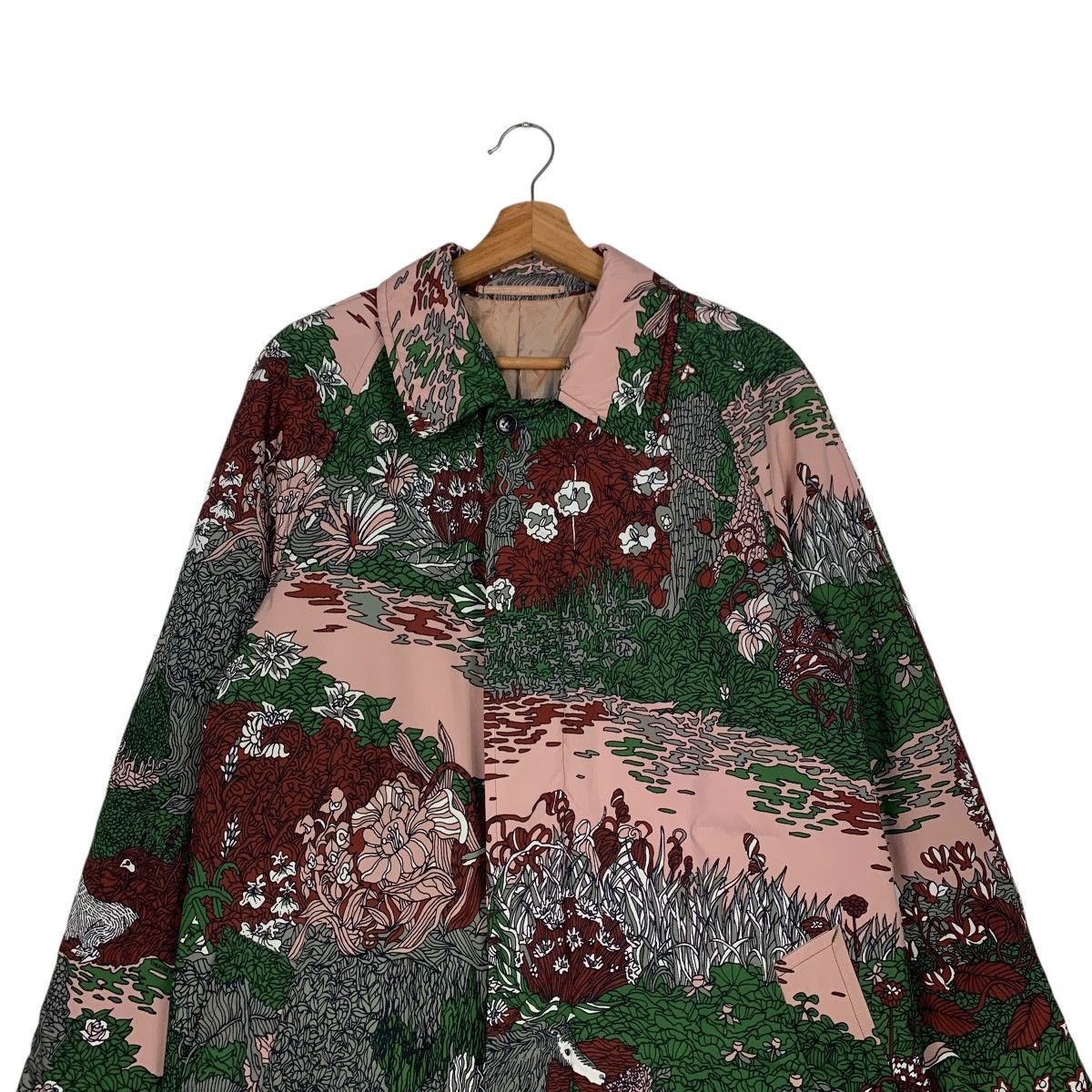 Japanese Brand THEATRE Motif Design Fullprint Overcoat Jacket #2032-C88 Size US M / EU 48-50 / 2 - 2 Thumbnail