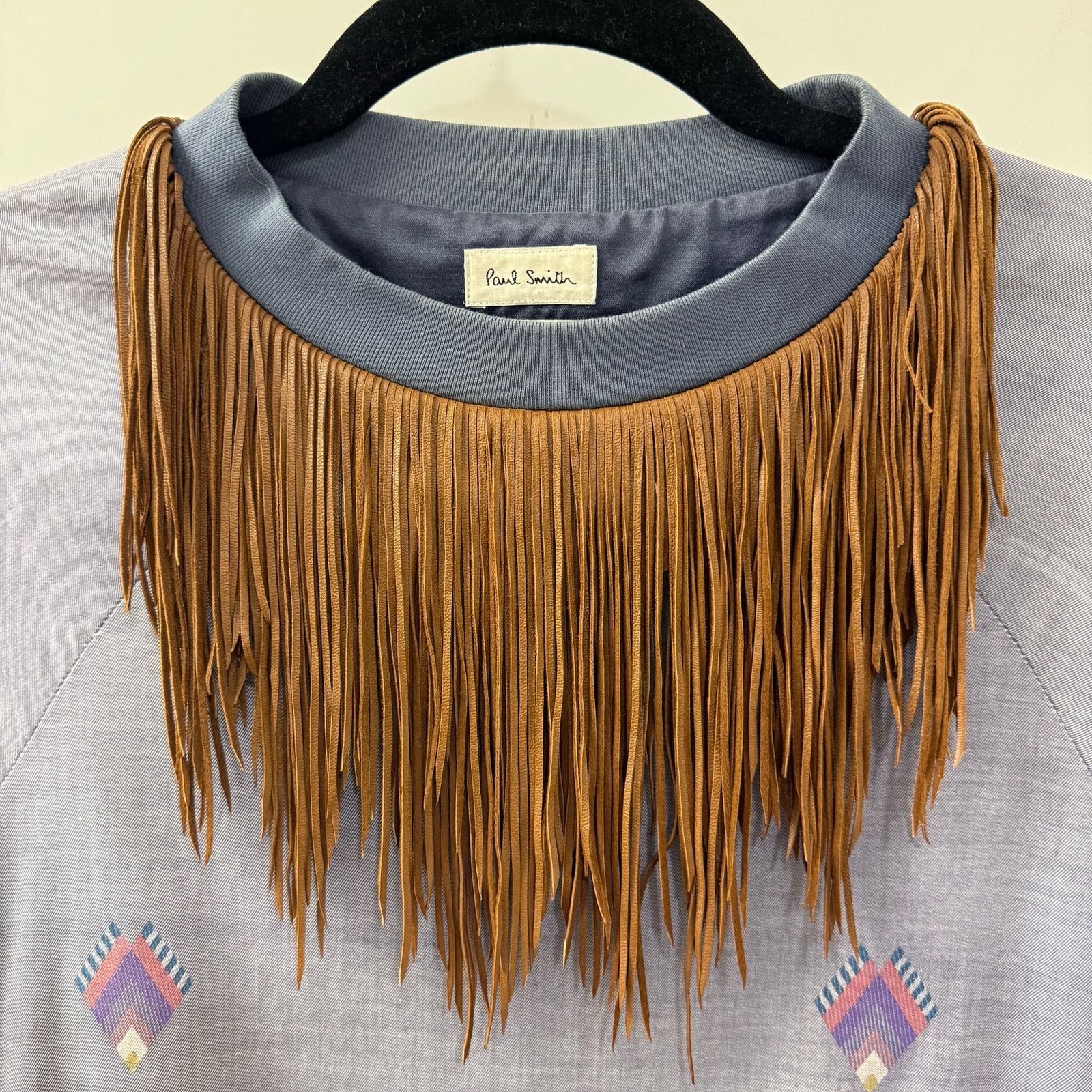 Paul Smith Paul Smith Mainline Leather Fringe Pullover – Made in Italy Size US M / EU 48-50 / 2 - 2 Thumbnail