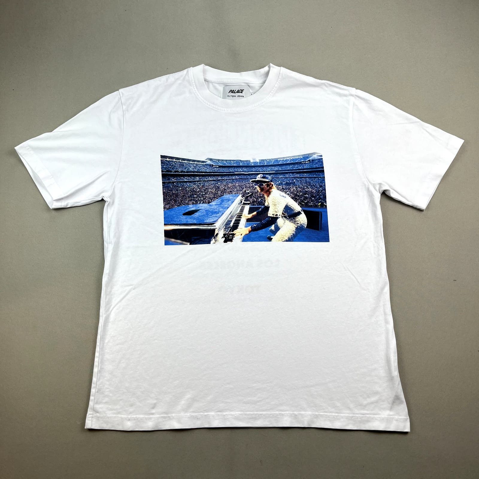 image of Bravado x Palace Elton John T-Shirt Large White P-Iano Piano Ss 2022, Men's