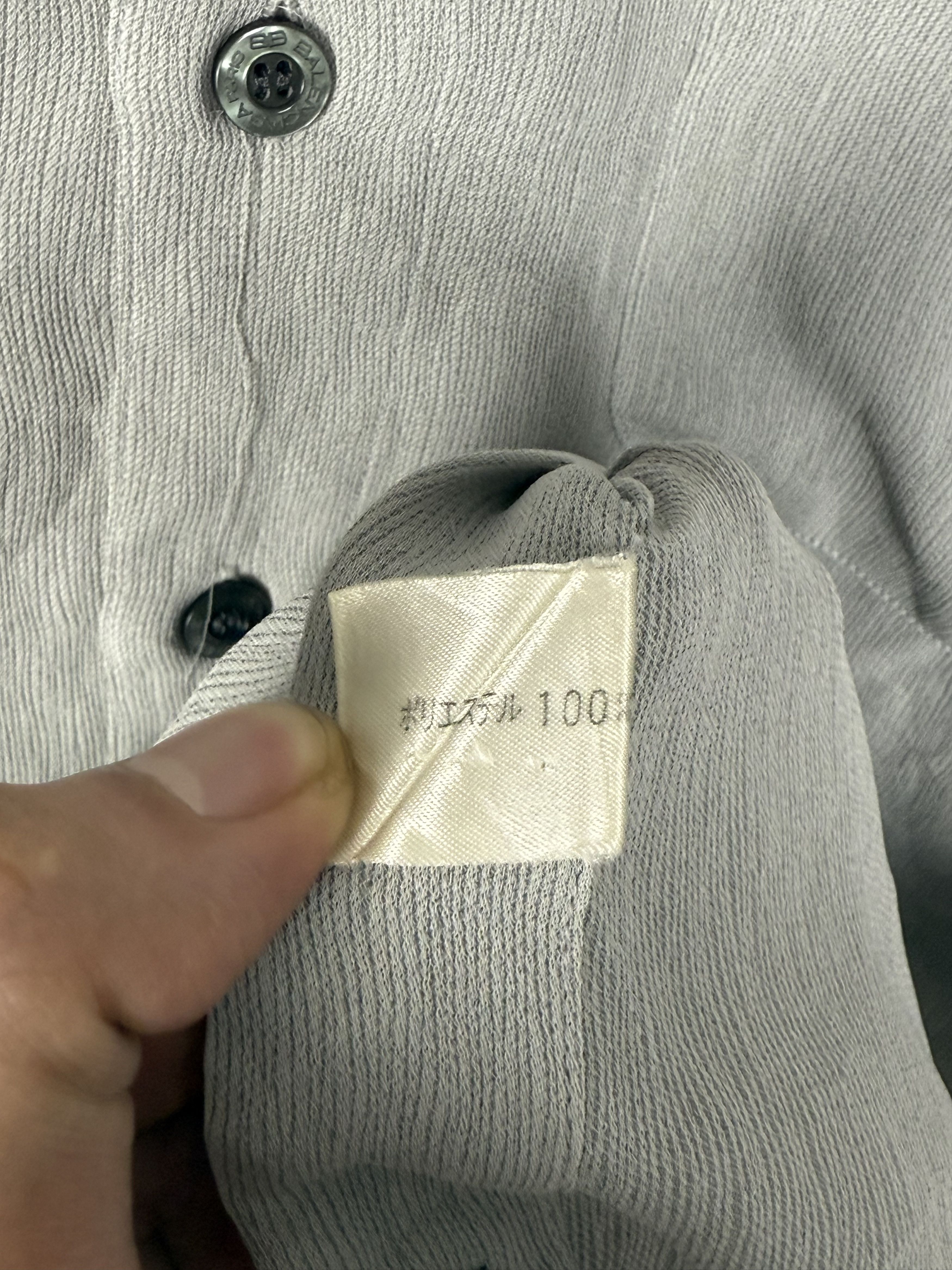 Balenciaga Vintage Balenciaga Grey Shirt Size US L / EU 52-54 / 3 - 8 Thumbnail