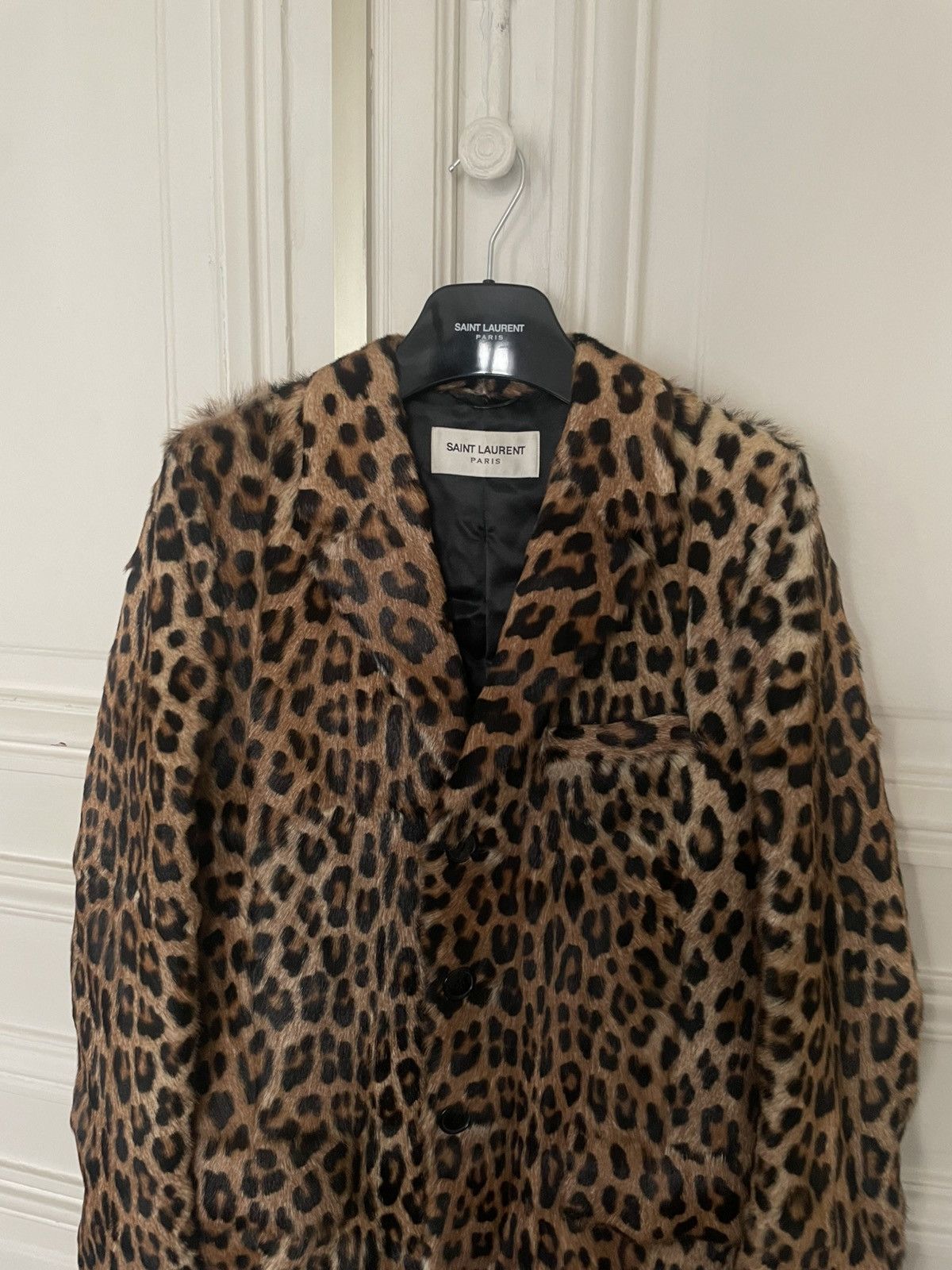 Saint Laurent Paris × Yves Saint Laurent Fur coat leopard print Saint Laurent Size S / US 4 / IT 40 - 2 Thumbnail