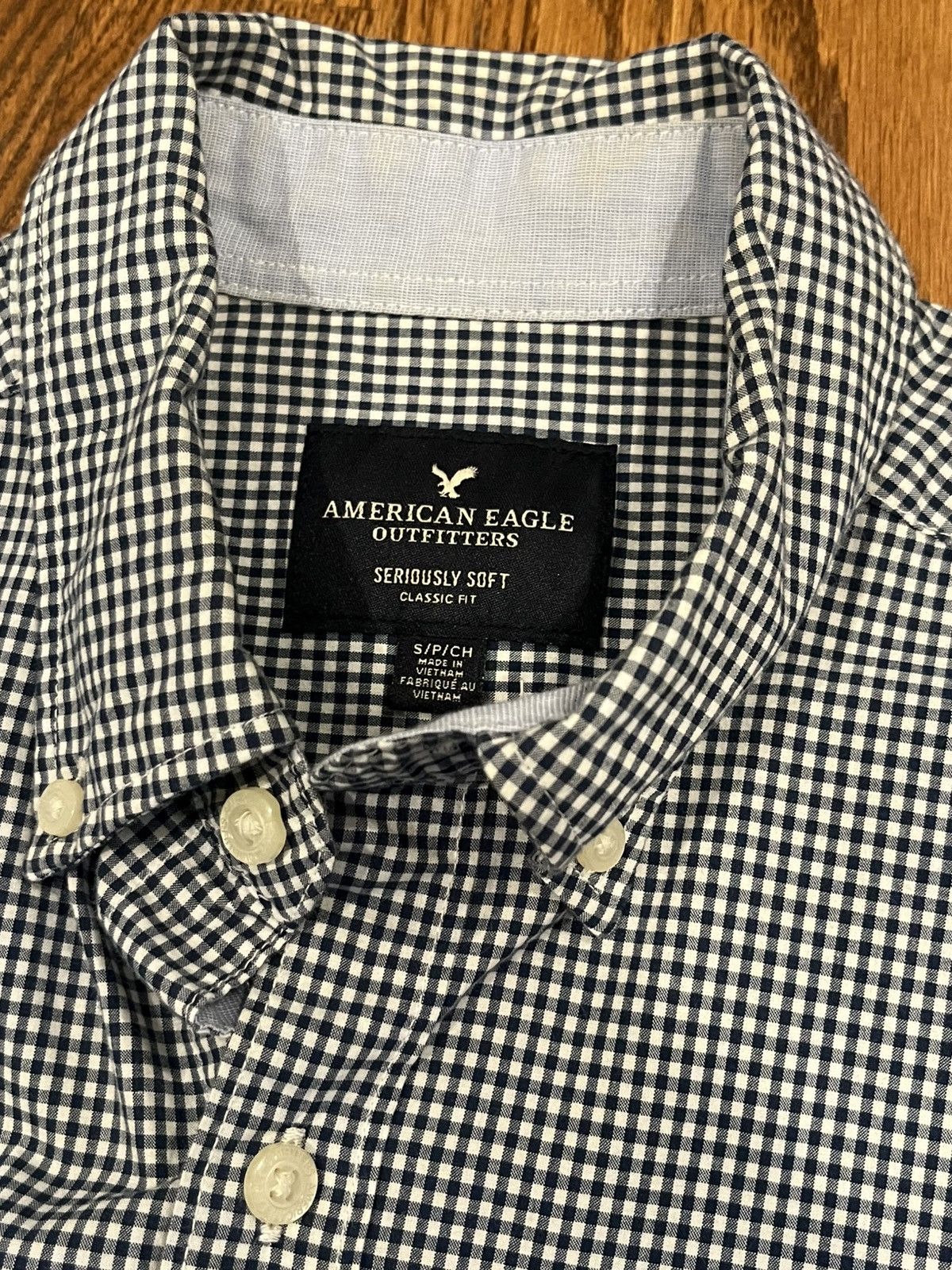 American Eagle Outfitters American Eagle Gingham Check Men’s Button Down Shirt Size US S / EU 44-46 / 1 - 3 Thumbnail