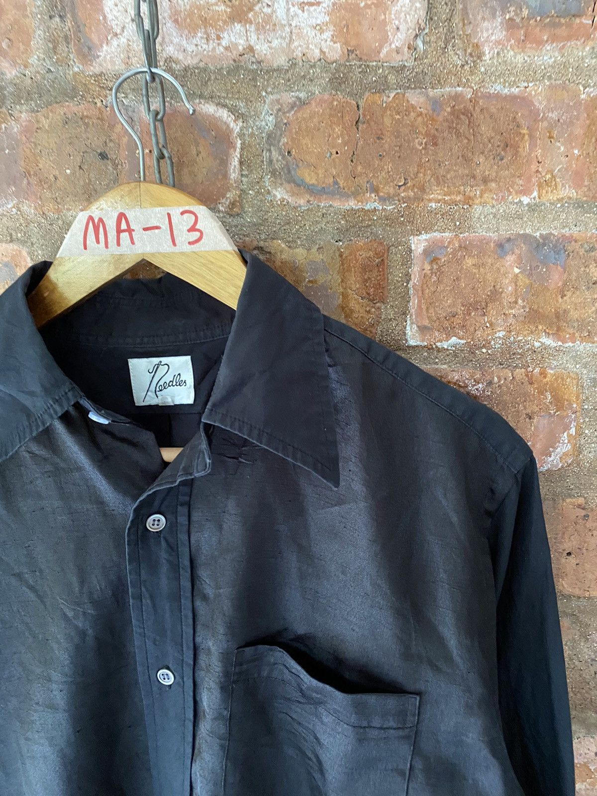 Needles 🔥 Vtg Hybrid Nylon front cotton back super black Size US L / EU 52-54 / 3 - 5 Thumbnail