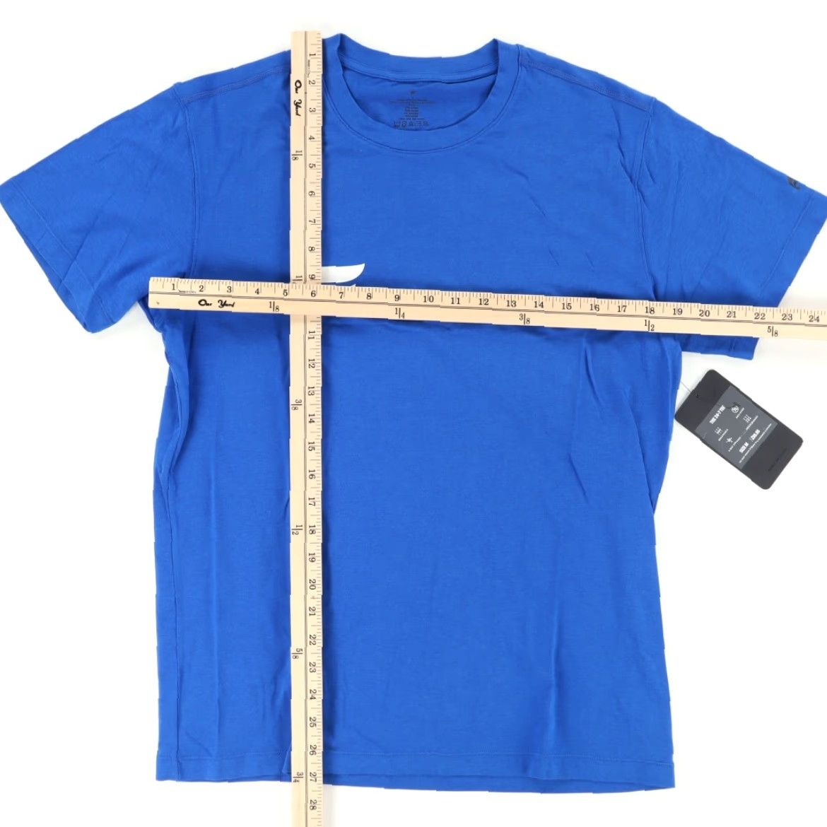 Fabletics Fabletics Shirt Blue Men M Kevin Hart Stretch Solid T-Shirt Size US M / EU 48-50 / 2 - 4 Thumbnail