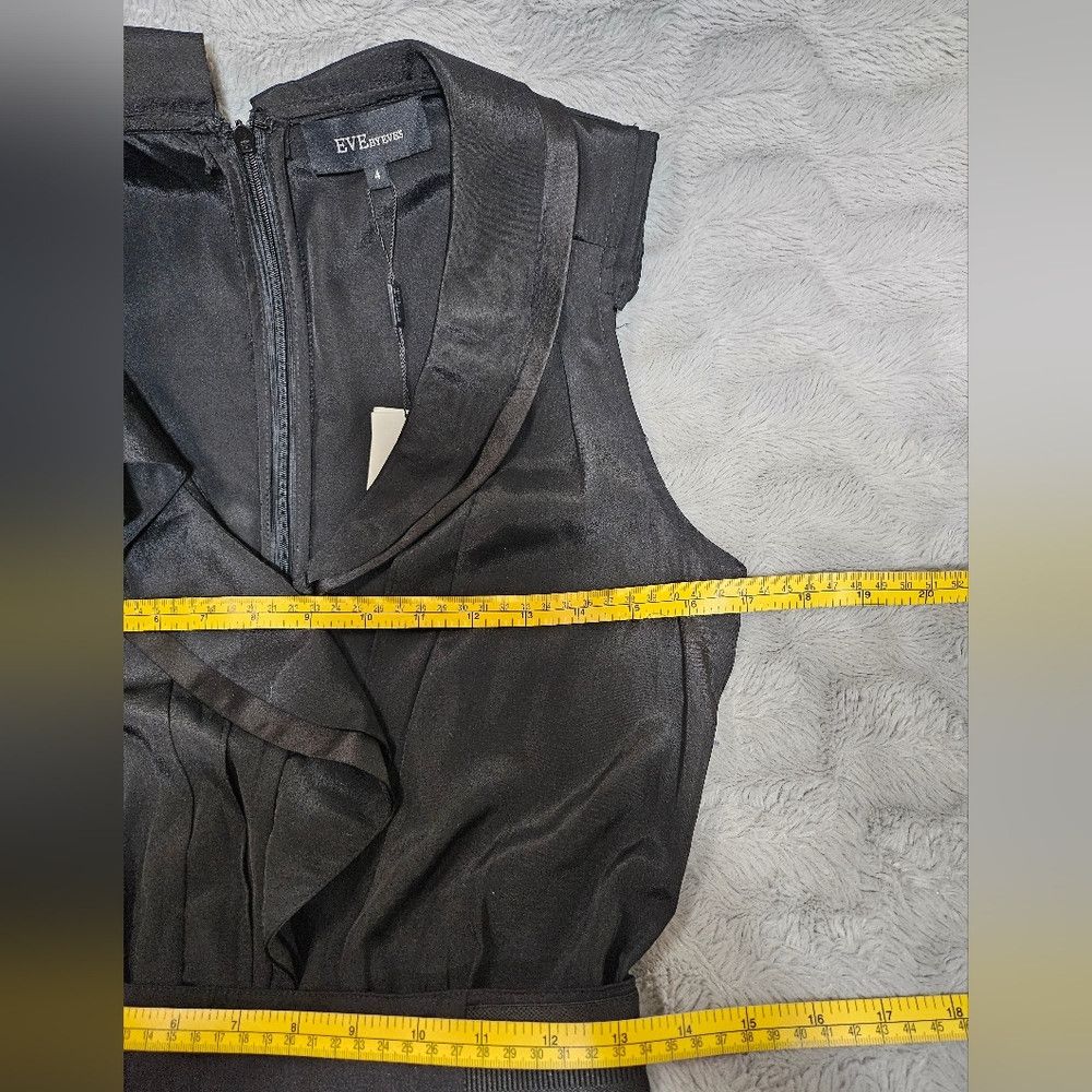 Japanese Brand Eve Black Sleeveless Crop Jumpsuit 4 Small Office Luxury Size 27" / US 4 / IT 40 - 7 Thumbnail