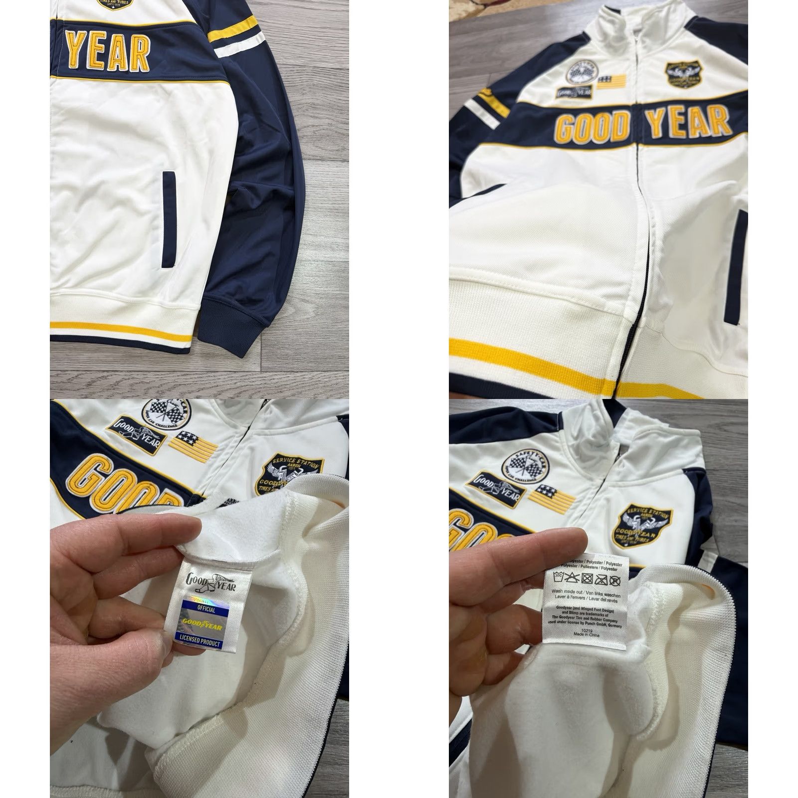 Vintage Goodyear Eagle Racing Track Jacket Mens XXL White Full Zip MX Racing Motrsport 2XL Size US XXL / EU 58 / 5 - 8 Thumbnail