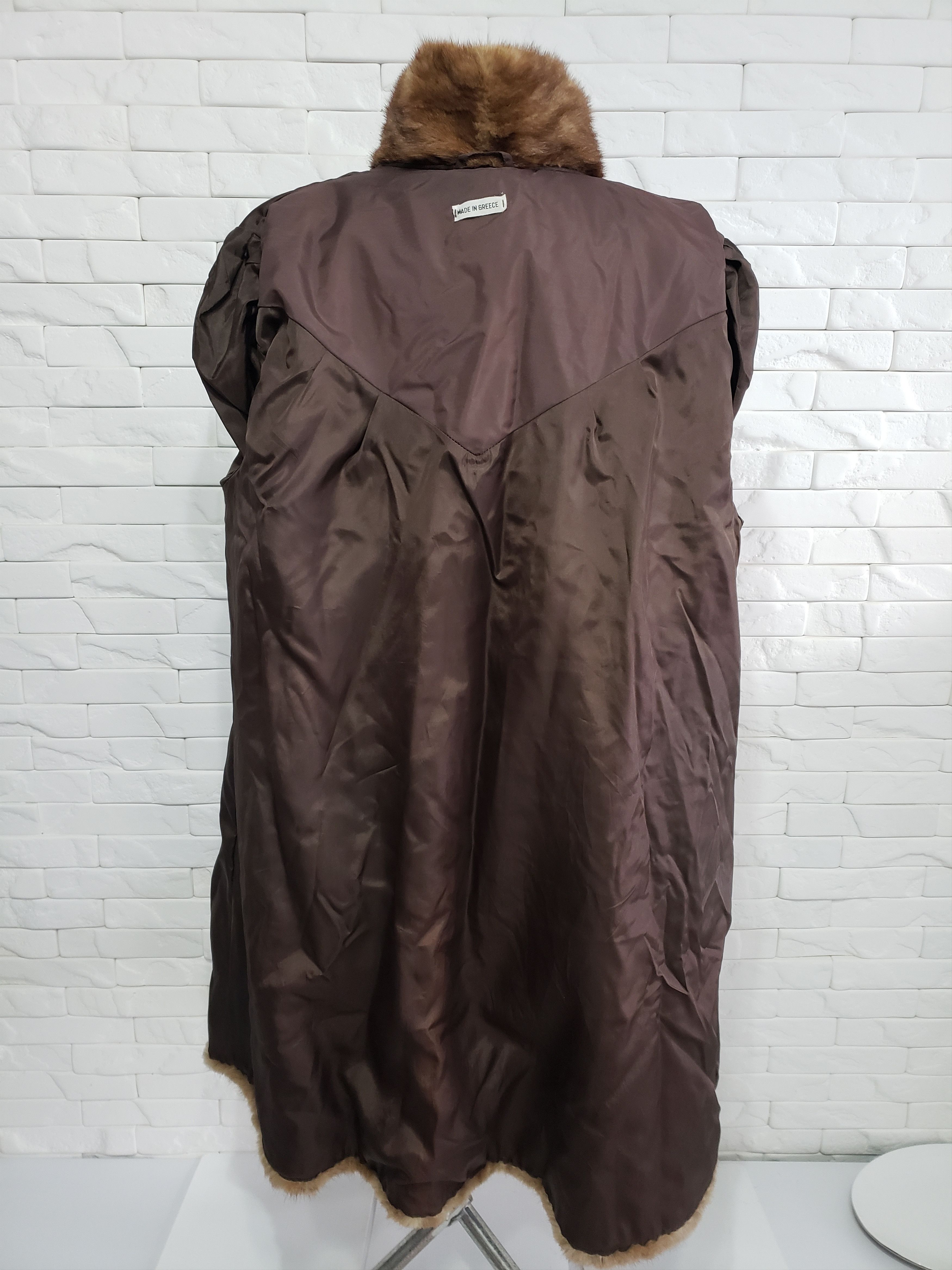 Genuine Leather × Uniqlo Stylish brown women's mink coat. Size XXL / US 16-18 / IT 52-54 - 7 Thumbnail
