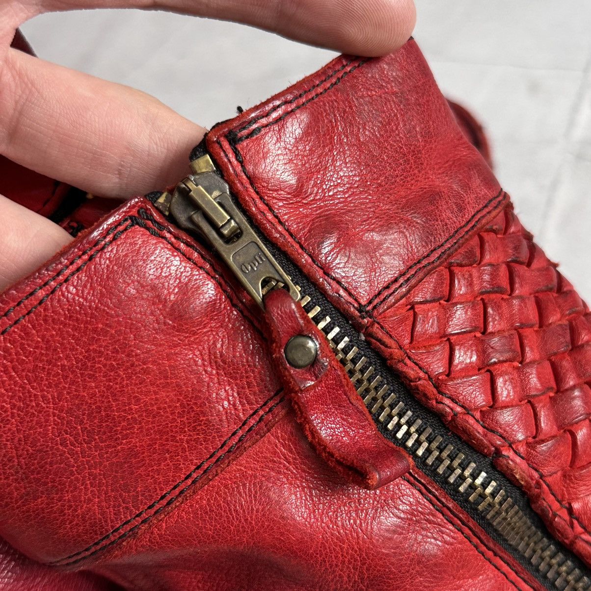 The Last Conspiracy 00s Bubetti Woven Leather Boots Bikkembergs A1923 Style Size US 8.5 / IT 38.5 - 11 Thumbnail
