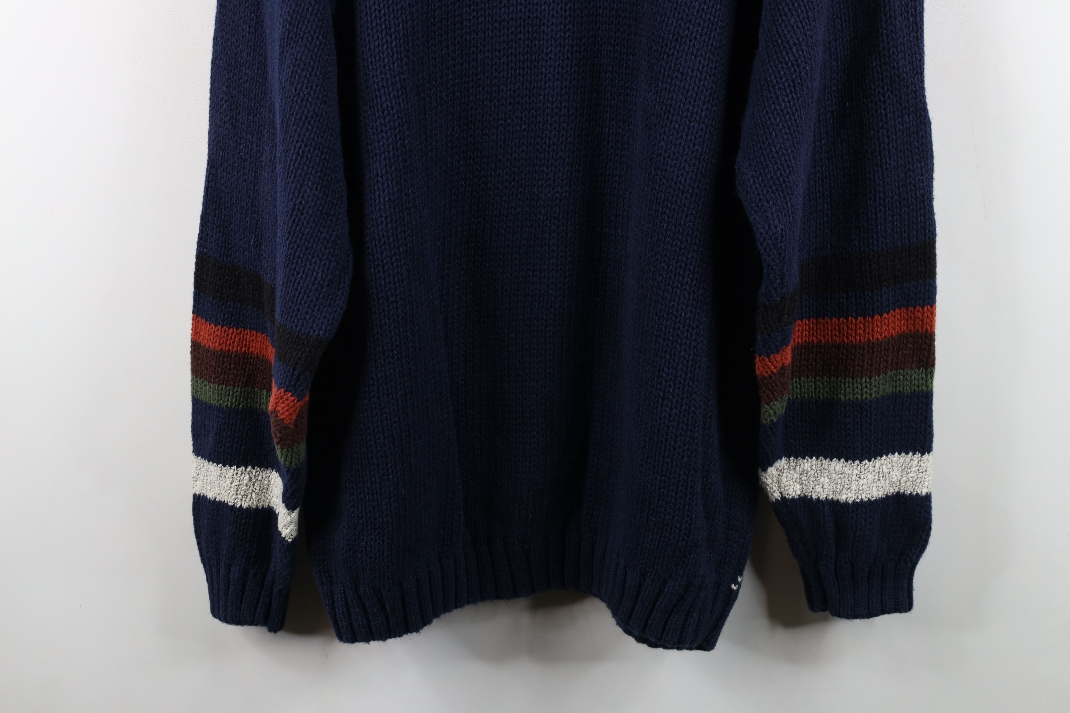 Vintage Vintage 90s Streetwear Diamond Chunky Ribbed Knit Sweater Size XL / US 12-14 / IT 48-50 - 11 Thumbnail
