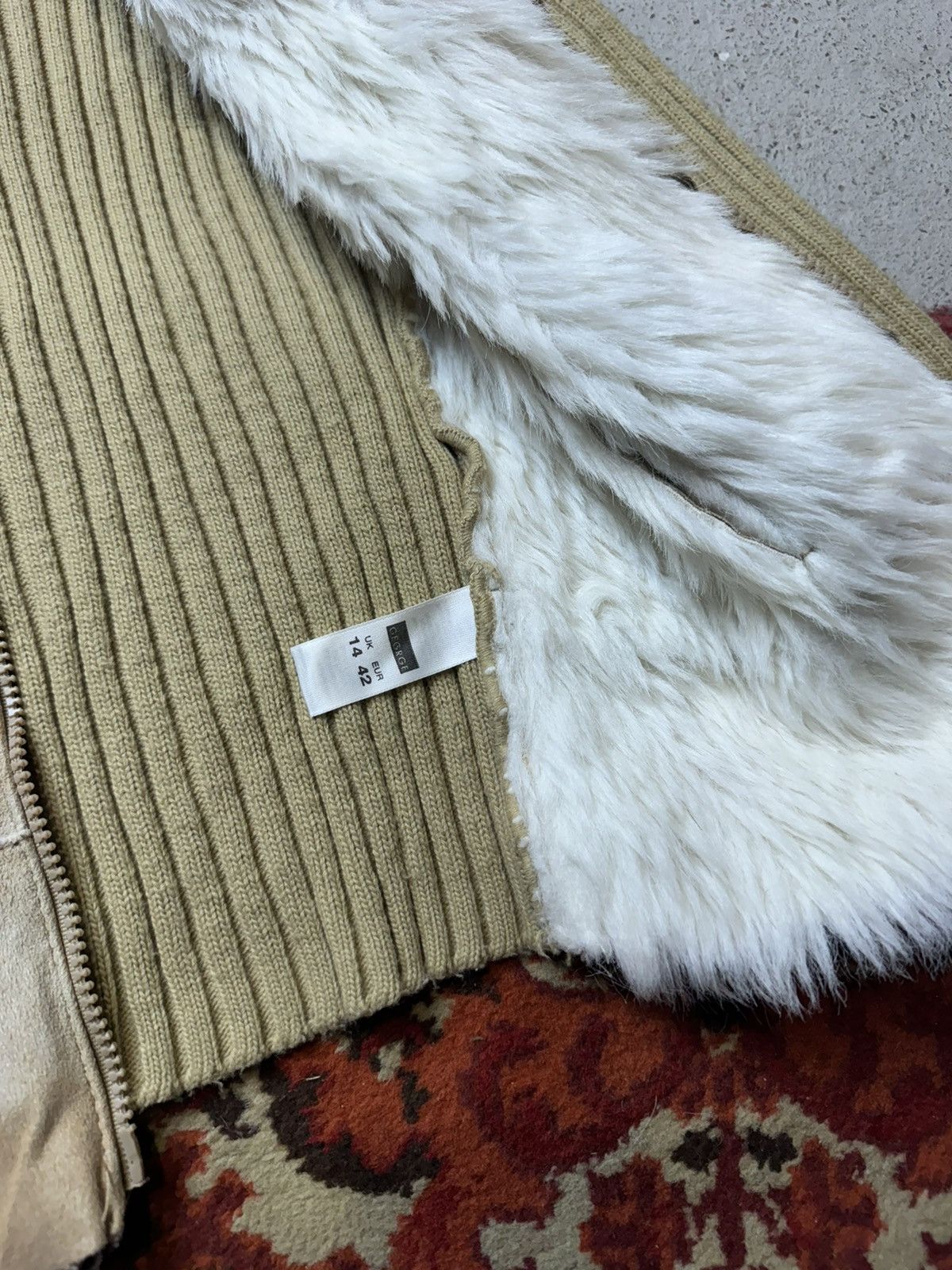 Vintage Vintage Y2K George Sued Fur Faux Knitted Patchwork Avantgard Size L / US 10 / IT 46 - 7 Thumbnail