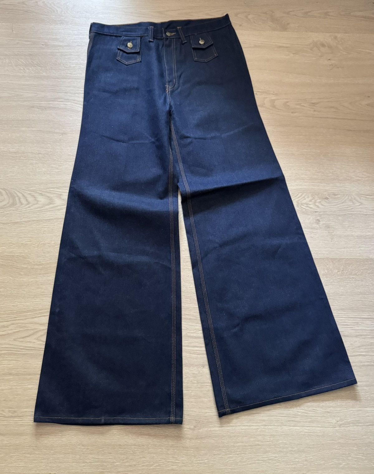 HippyTree Vintage 60-70’s Penisula Women’s Hippie Baggy Denim Jeans Size 38" / US 16 / IT 52 - 1 Thumbnail