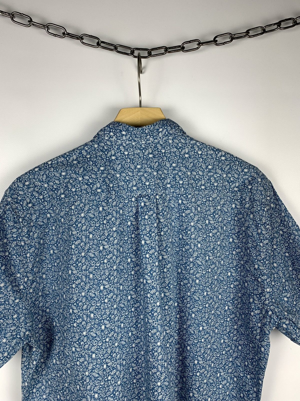 Barbour Barbour Floral Shirt Short Sleeve Size M Regular Fit Blue Size US M / EU 48-50 / 2 - 7 Thumbnail