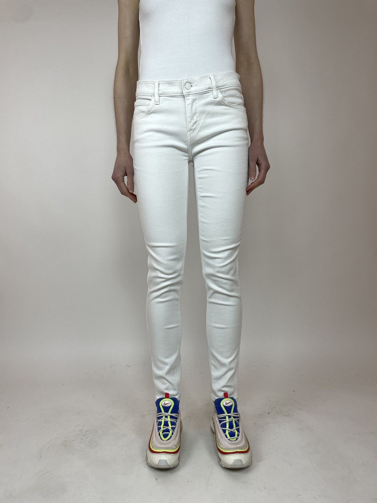 Designer × Levi's Levis Line 8 Womens White Skinny jeans size W27 Size 27" / US 4 / IT 40 - 5 Thumbnail
