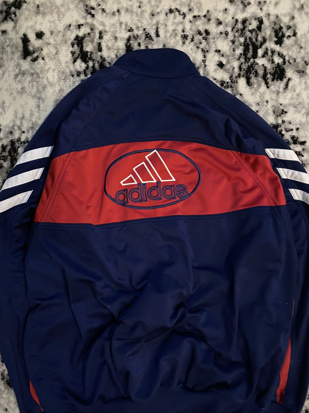 Adidas × Vintage Vintage Adidas Zip Hoodie Big Logo Rare L Size Size US L / EU 52-54 / 3 - 9 Thumbnail