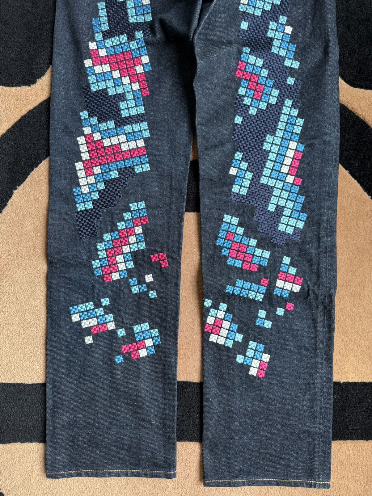 Evisu × Japanese Brand × Vintage evisu embroidery daicock style denim jeans size：29x34 Size US 29 - 6 Thumbnail