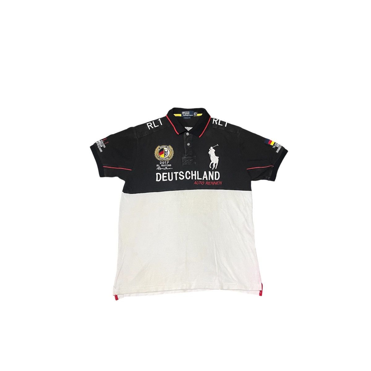 ★米国発*POLO*新作*RL RACING Slub Jersey Tシャツ/NV★ Polo Ralph Lauren Motorsport Graphic Slub Jersey Short