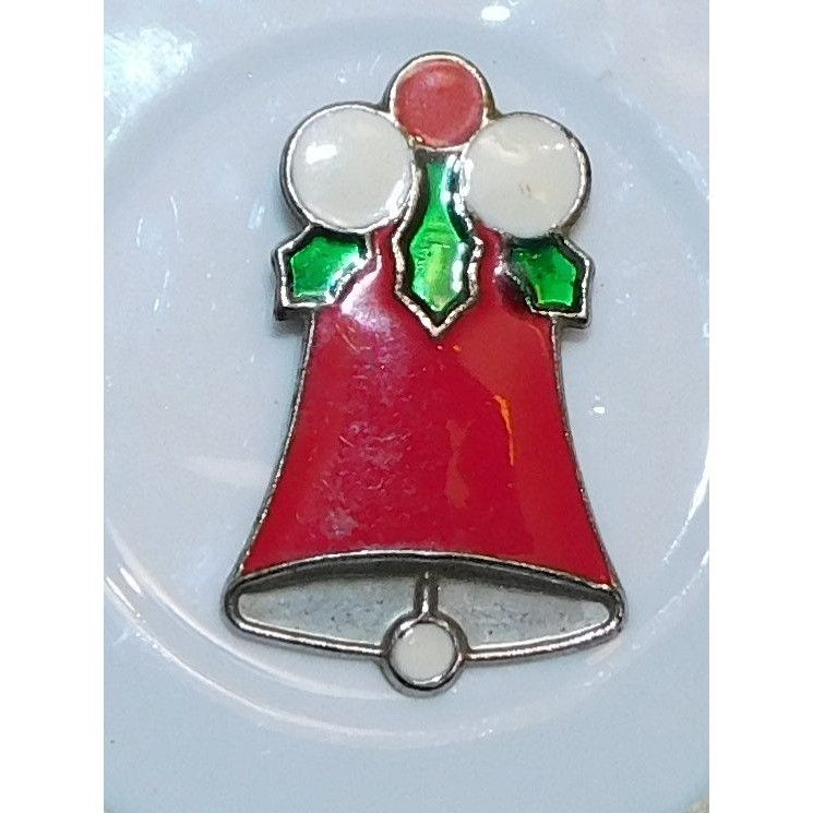 Other Vintage Tin And Enamel Holiday Bell Brooch Size ONE SIZE - 2 Thumbnail
