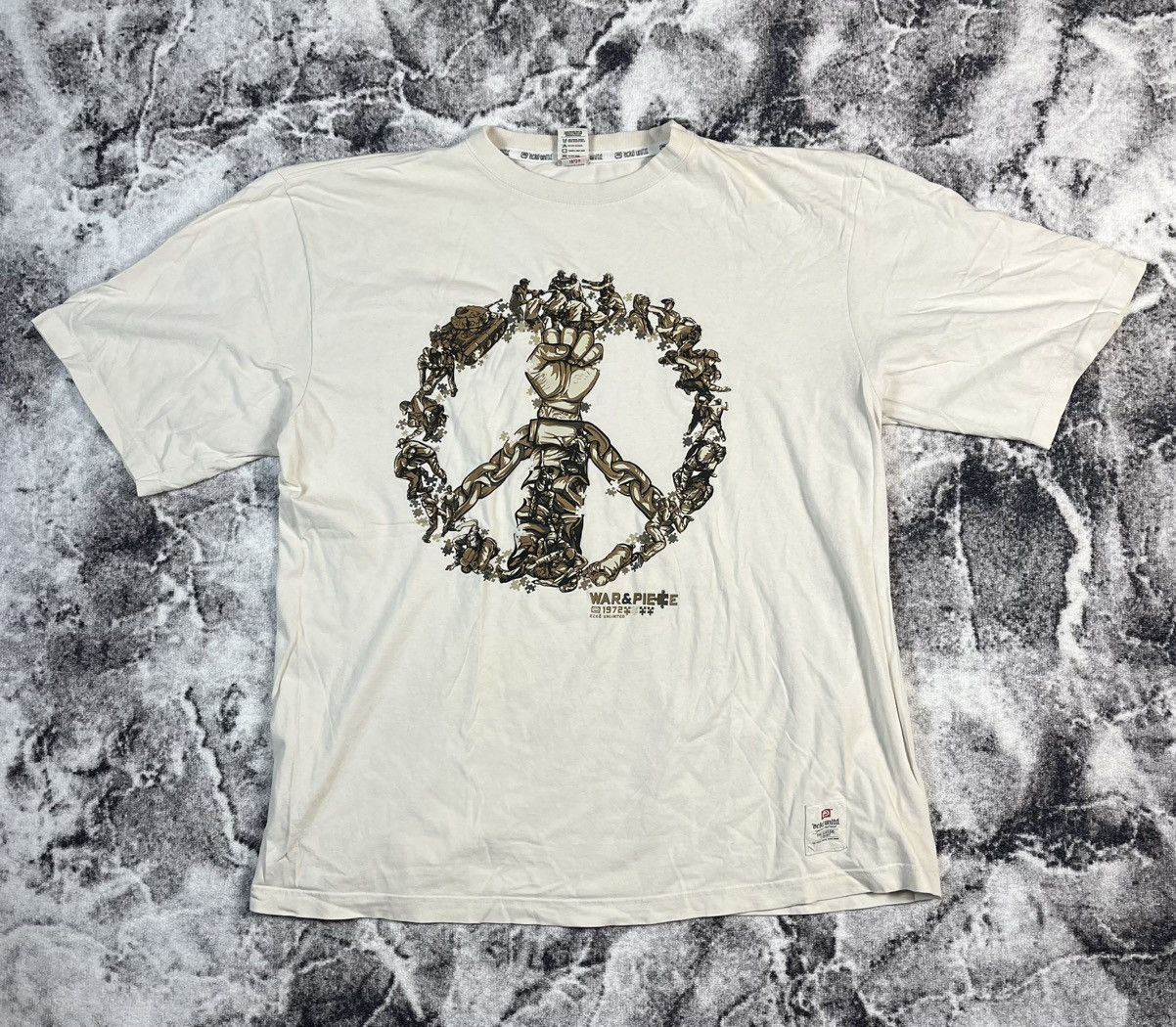 Ecko Unltd. Ecko Unltd War and Piece Jigsaw Graphic Puzzle Blk Y2K Size US L / EU 52-54 / 3 - 1 Thumbnail