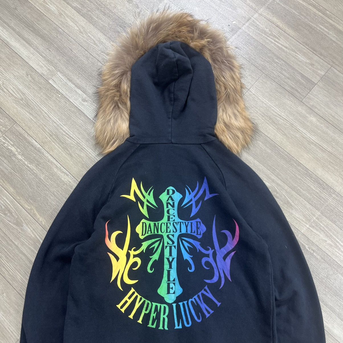 Hysteric Glamour 2000s Dance Style Cross Punk Gothic Lgb Zip Fur Hoodie Y2K Size US S / EU 44-46 / 1 - 10 Thumbnail