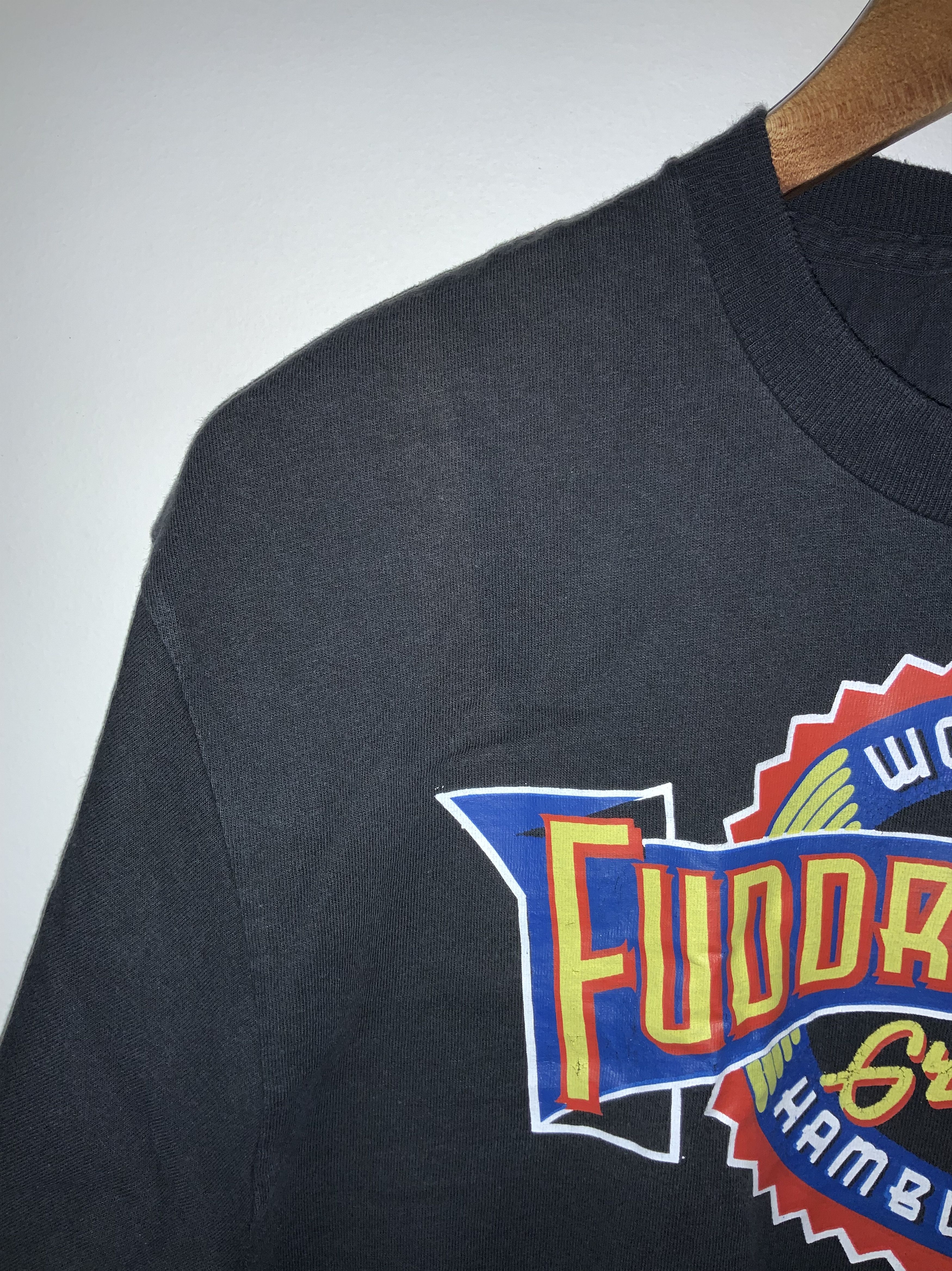Delta × Vintage Vintage 90s Worlds Greatest Hamburgers Fuddruckers T-shirt Size US M / EU 48-50 / 2 - 4 Thumbnail