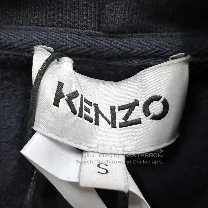 Kenzo KENZO Navy Cotton Women's Cropped Long Sleeve Hoodie . Size S / US 4 / IT 40 - 4 Thumbnail