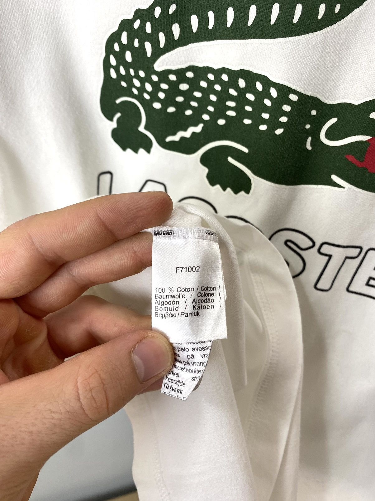Lacoste Lacoste Big Logo T Shirt Drill France Style Size US S / EU 44-46 / 1 - 8 Thumbnail