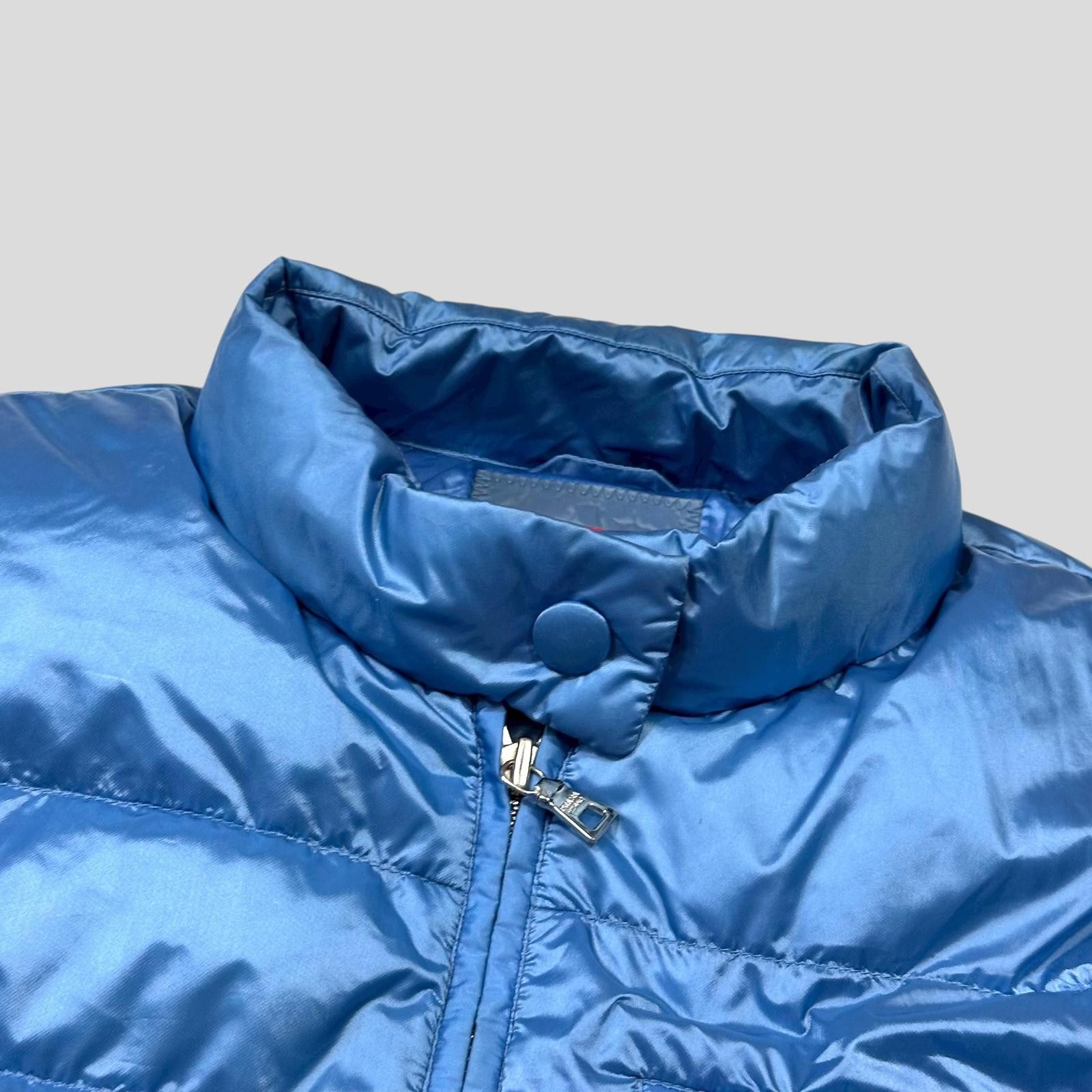 Prada Prada Milano 2011 Satin Blue Nylon Down Logo Gilet Size S / US 4 / IT 40 - 3 Thumbnail