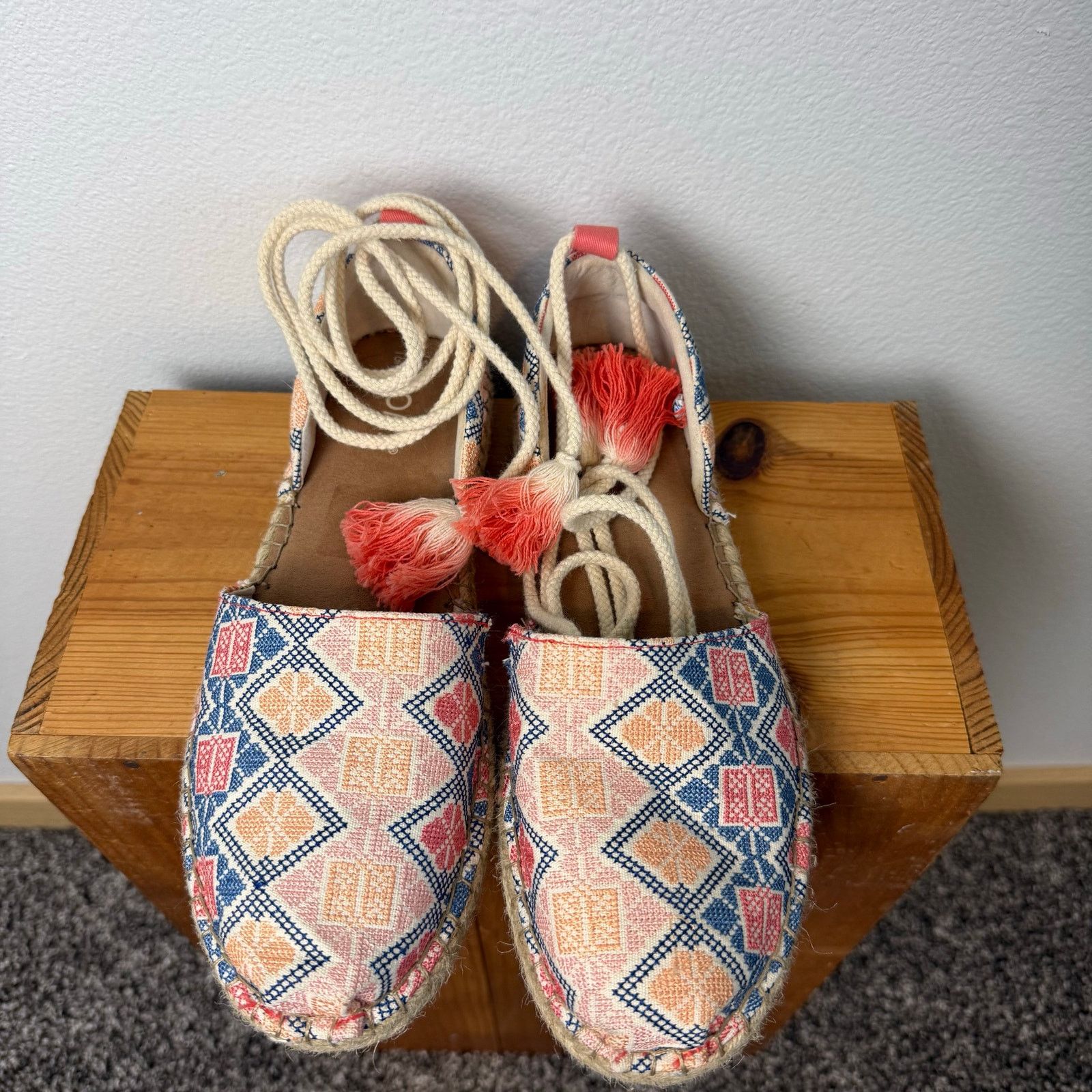 Toms Toms Katalina Espadrilles with Tassel Ties - Summer Flats Size US 8.5 / IT 38.5 - 2 Thumbnail