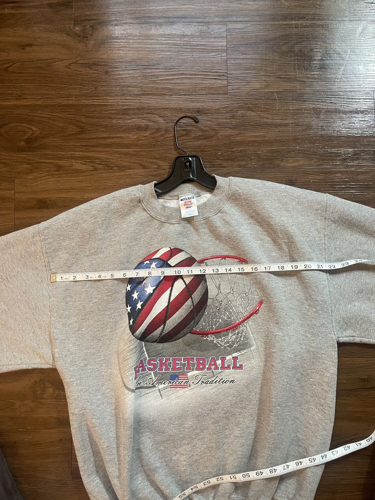 Jerzees × Vintage VTG Basketball Sweatshirt Mens Large Gray Crewneck Size US L / EU 52-54 / 3 - 6 Thumbnail