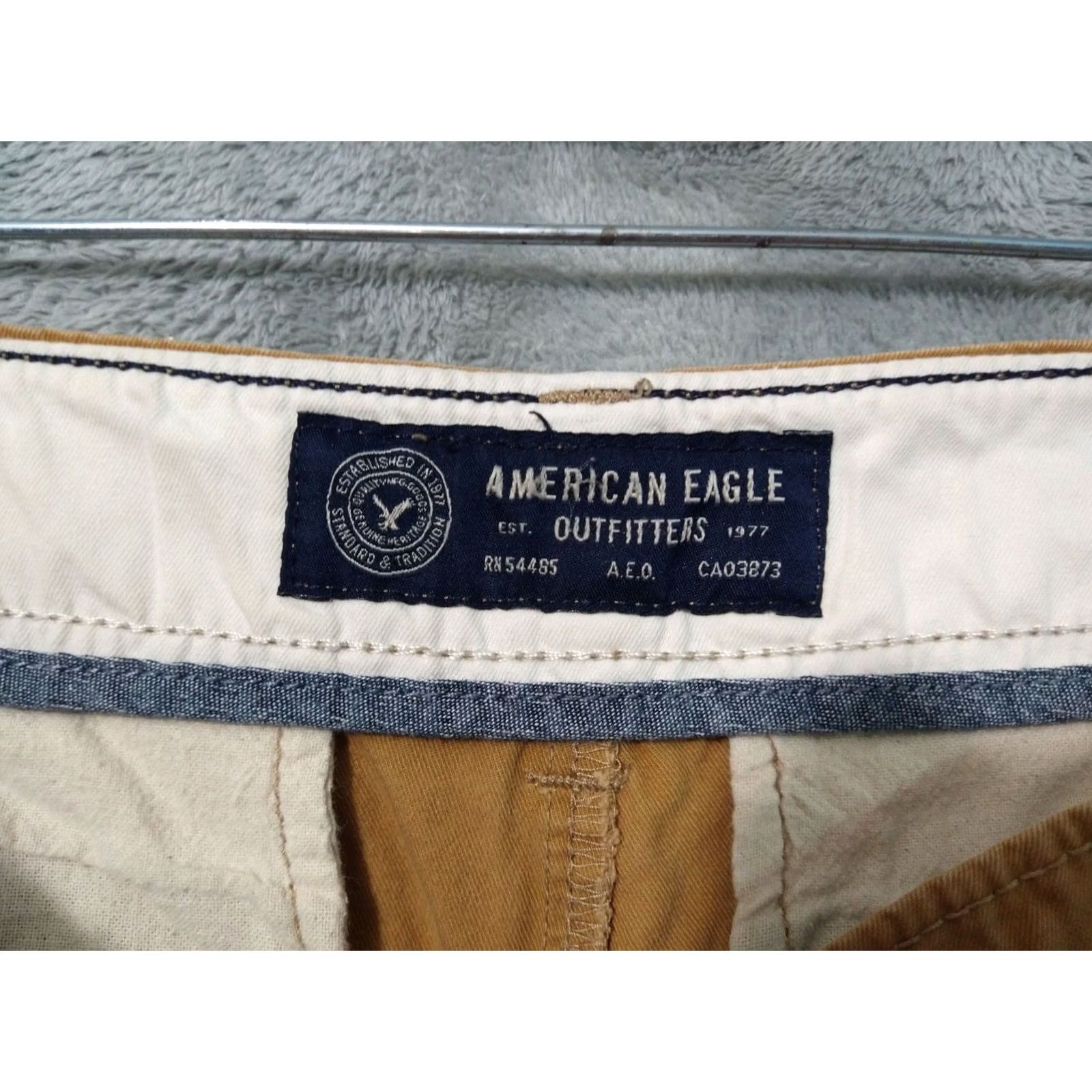 American Eagle Outfitters American Eagle Outfitters Pants Mens 31x32 Beige Chino Flat Front Straight Regular Wool? (Note: Original does not include wool—placeholder) Size US 31 - 7 Thumbnail