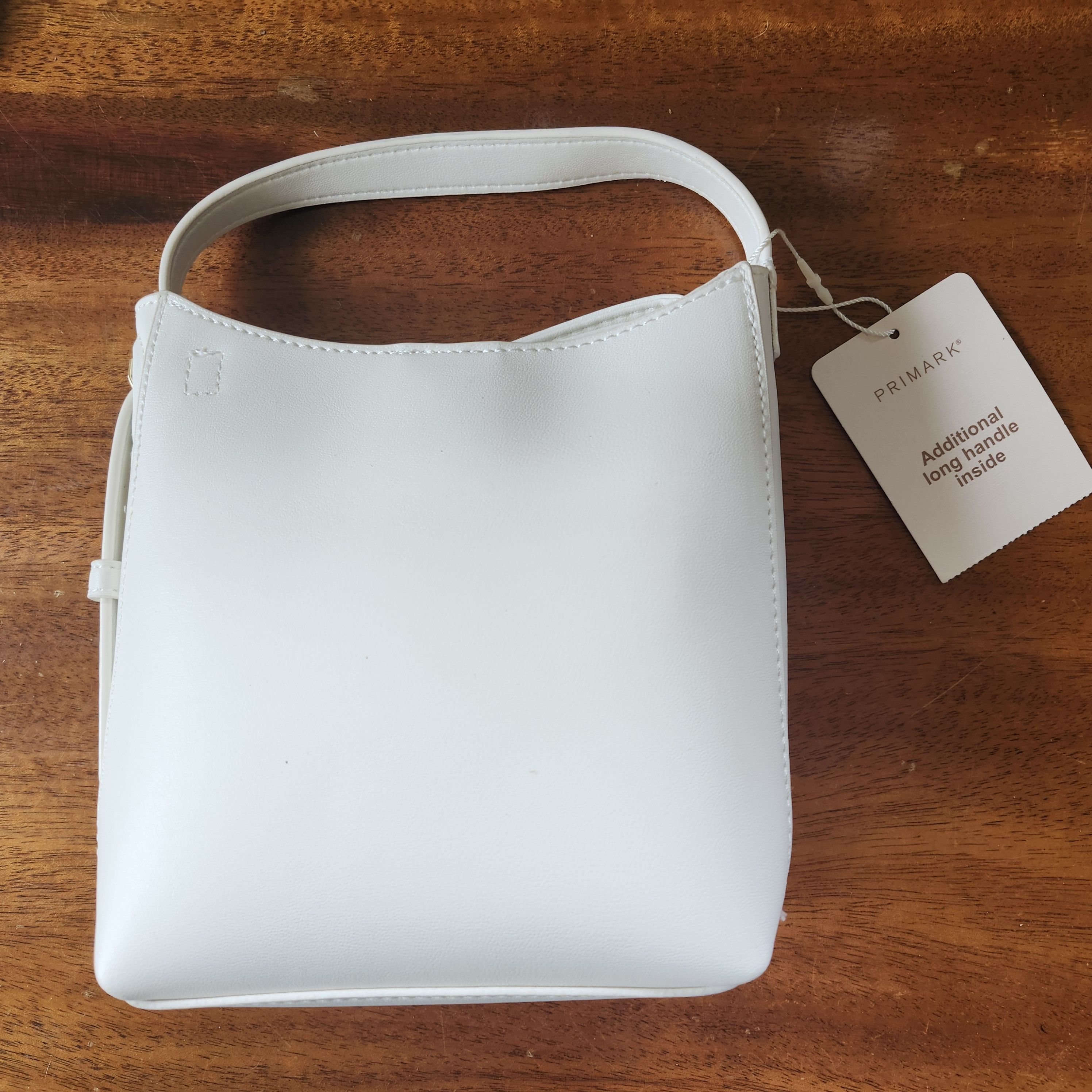 Primark Primark White Faux Leather Handbag Shoulder Crossbody NWTs Size ONE SIZE - 1 Thumbnail
